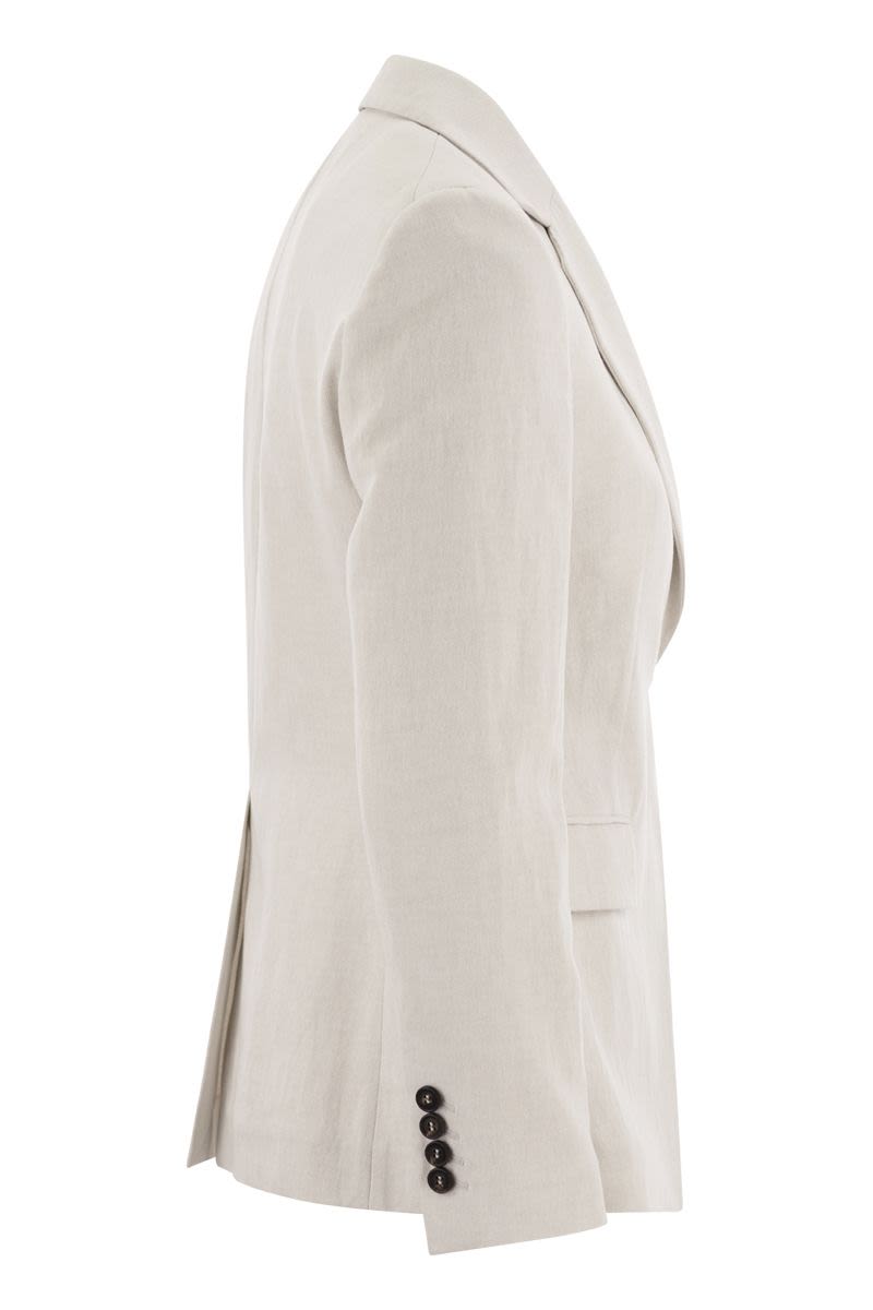 Cotton and linen jacket - VOGUERINI