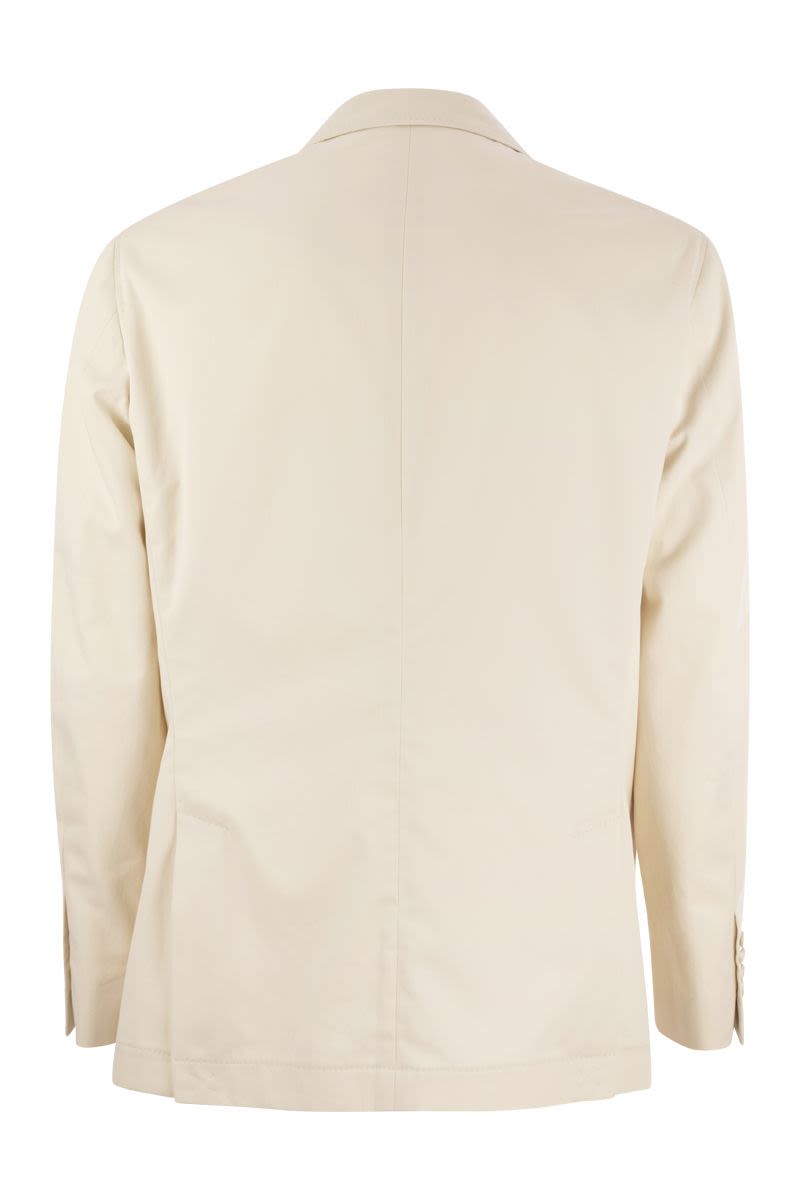 Cotton and cashmere deconstructed jacket with patch pockets - VOGUERINI