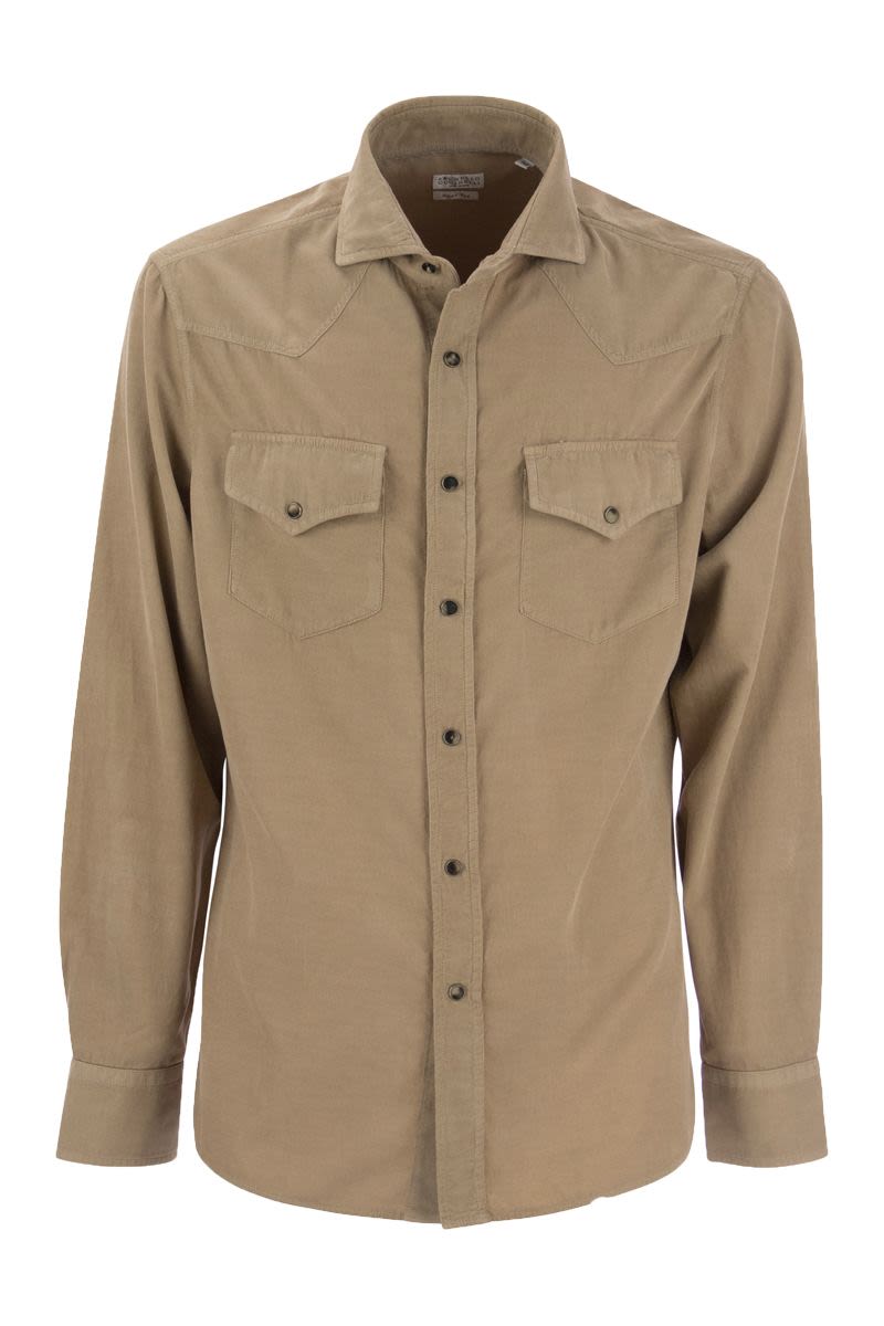 Easy fit corduroy shirt - VOGUERINI