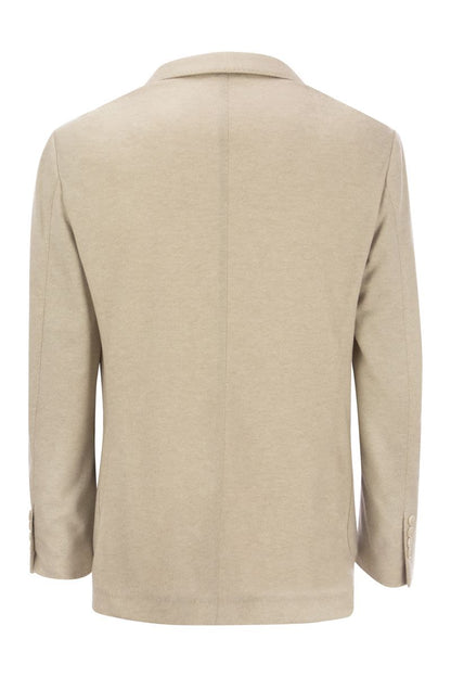 Cashmere jersey blazer with patch pockets - VOGUERINI