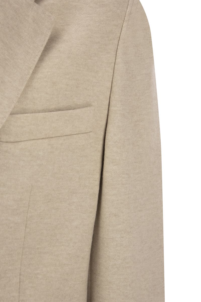 Cashmere jersey blazer with patch pockets - VOGUERINI