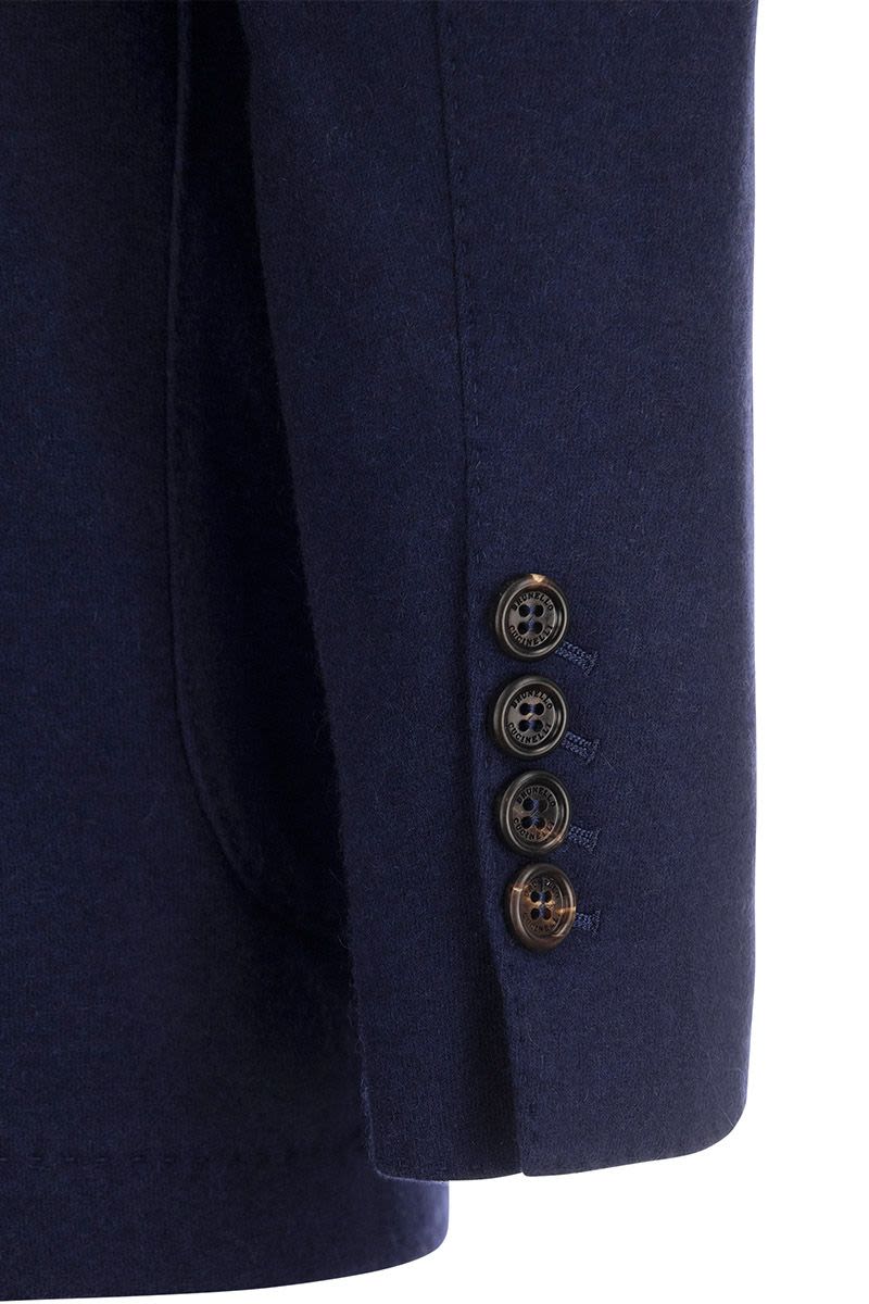 Cashmere jersey blazer with patch pockets - VOGUERINI