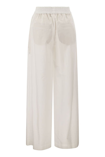 Relaxed light cotton trousers - VOGUERINI