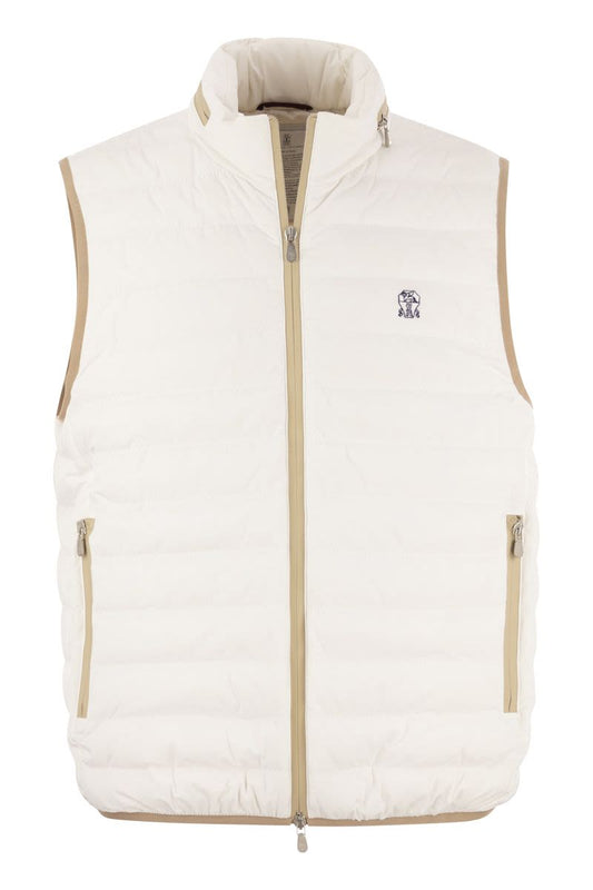 Sleeveless down jacket in membranated nylon - VOGUERINI