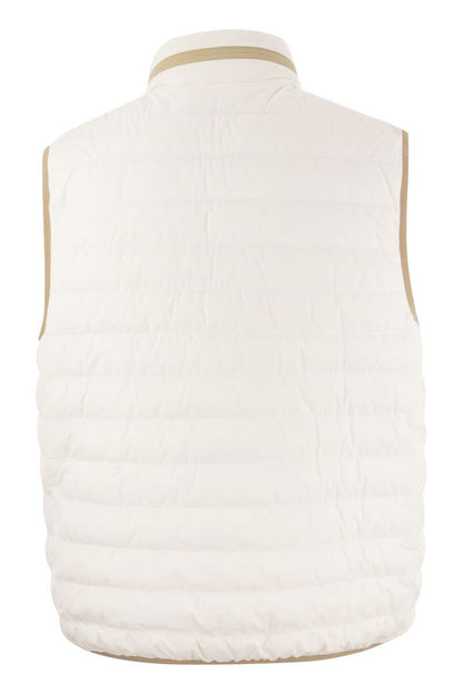 Sleeveless down jacket in membranated nylon - VOGUERINI