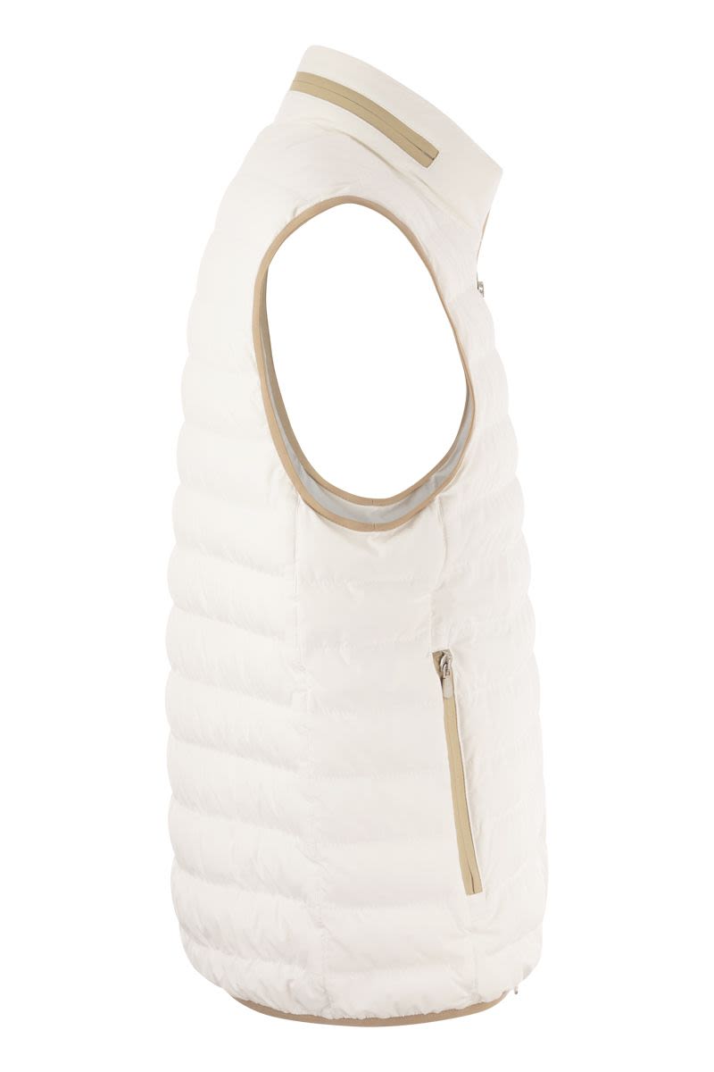 Sleeveless down jacket in membranated nylon - VOGUERINI