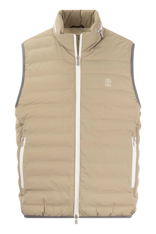 Sleeveless down jacket in membranated nylon - VOGUERINI