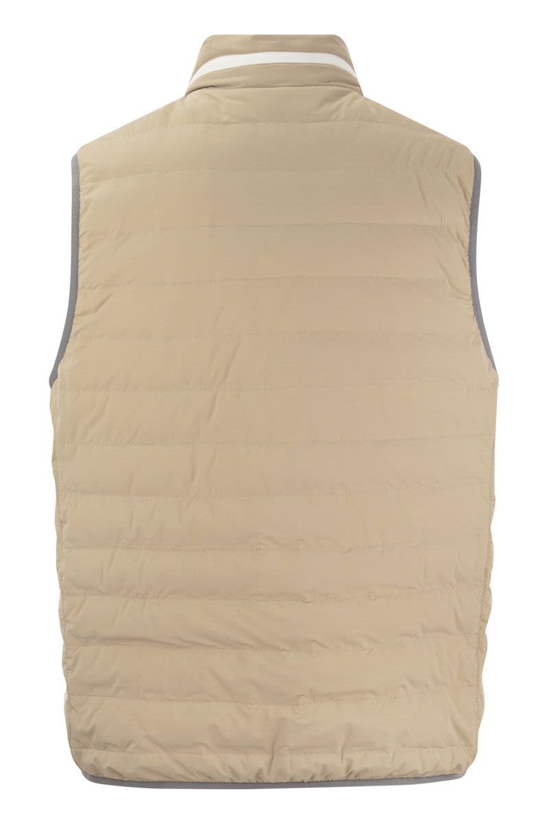 Sleeveless down jacket in membranated nylon - VOGUERINI