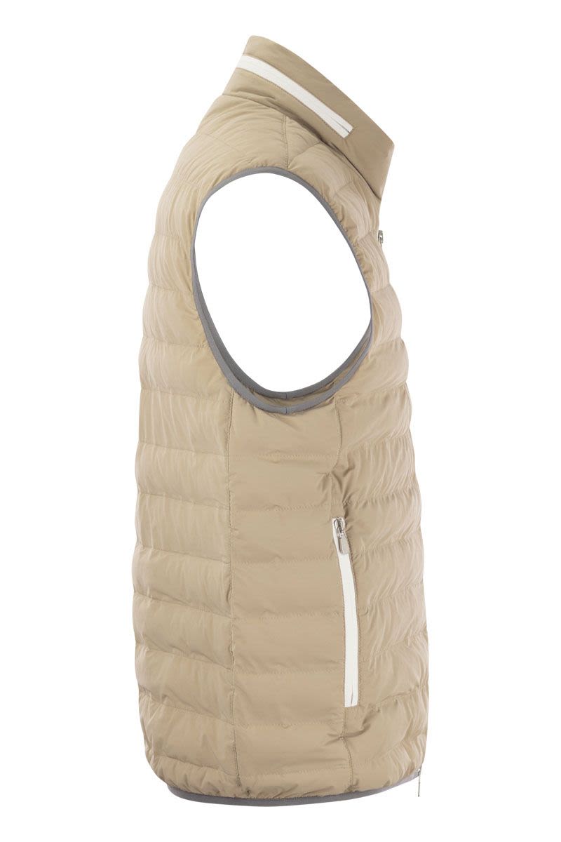 Sleeveless down jacket in membranated nylon - VOGUERINI