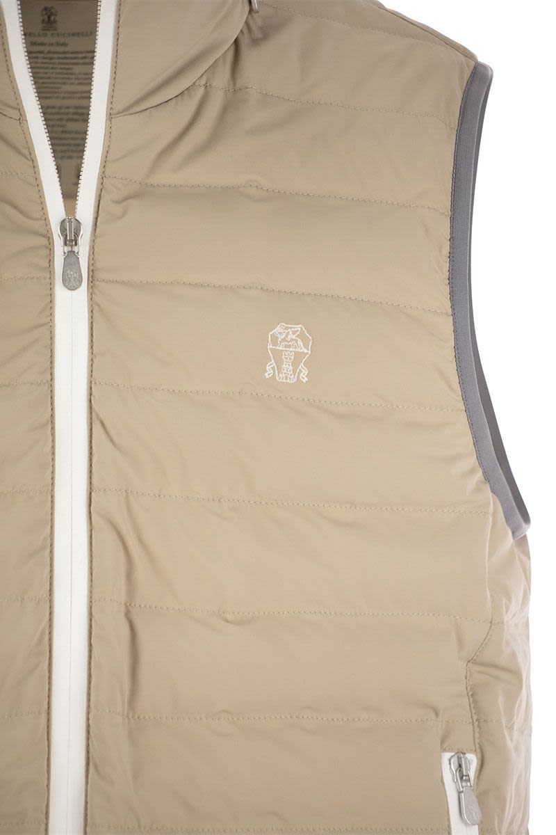 Sleeveless down jacket in membranated nylon - VOGUERINI