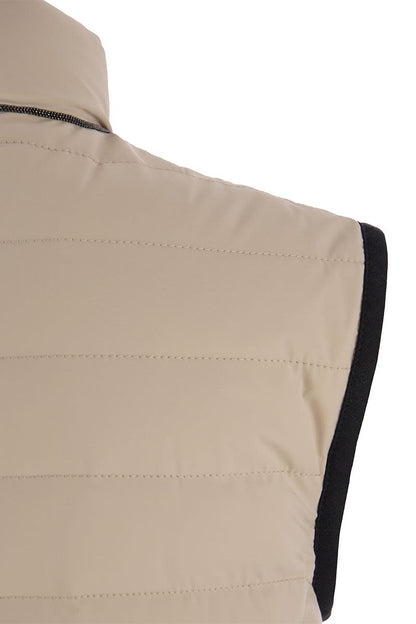 Sleeveless down jacket in membraned nylon with monile - VOGUERINI