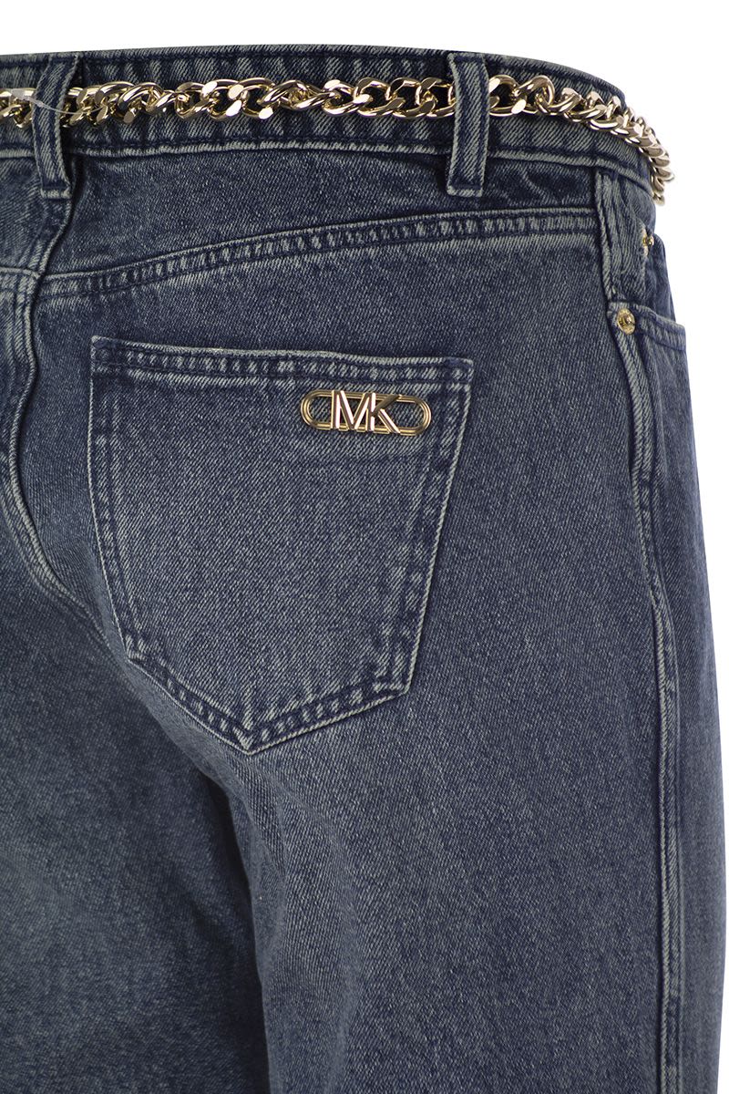 Denim flair jeans with belt - VOGUERINI
