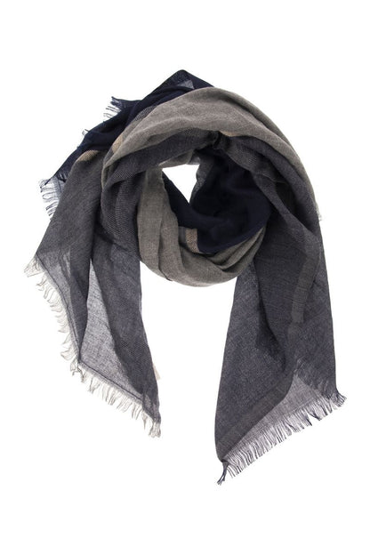 Colorblock cashmere and silk scarf - VOGUERINI