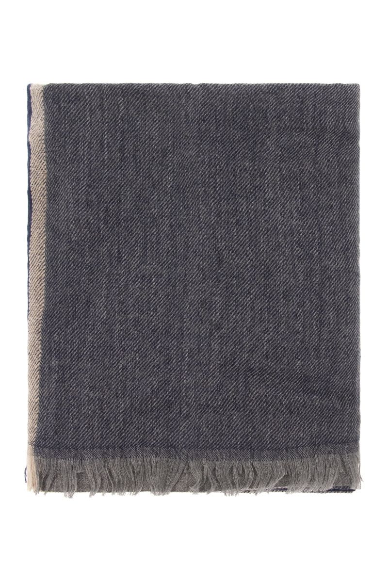 Colorblock cashmere and silk scarf - VOGUERINI