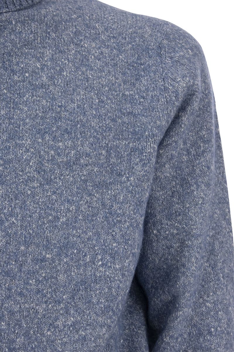 Turtleneck sweater in alpaca, cotton and wool - VOGUERINI