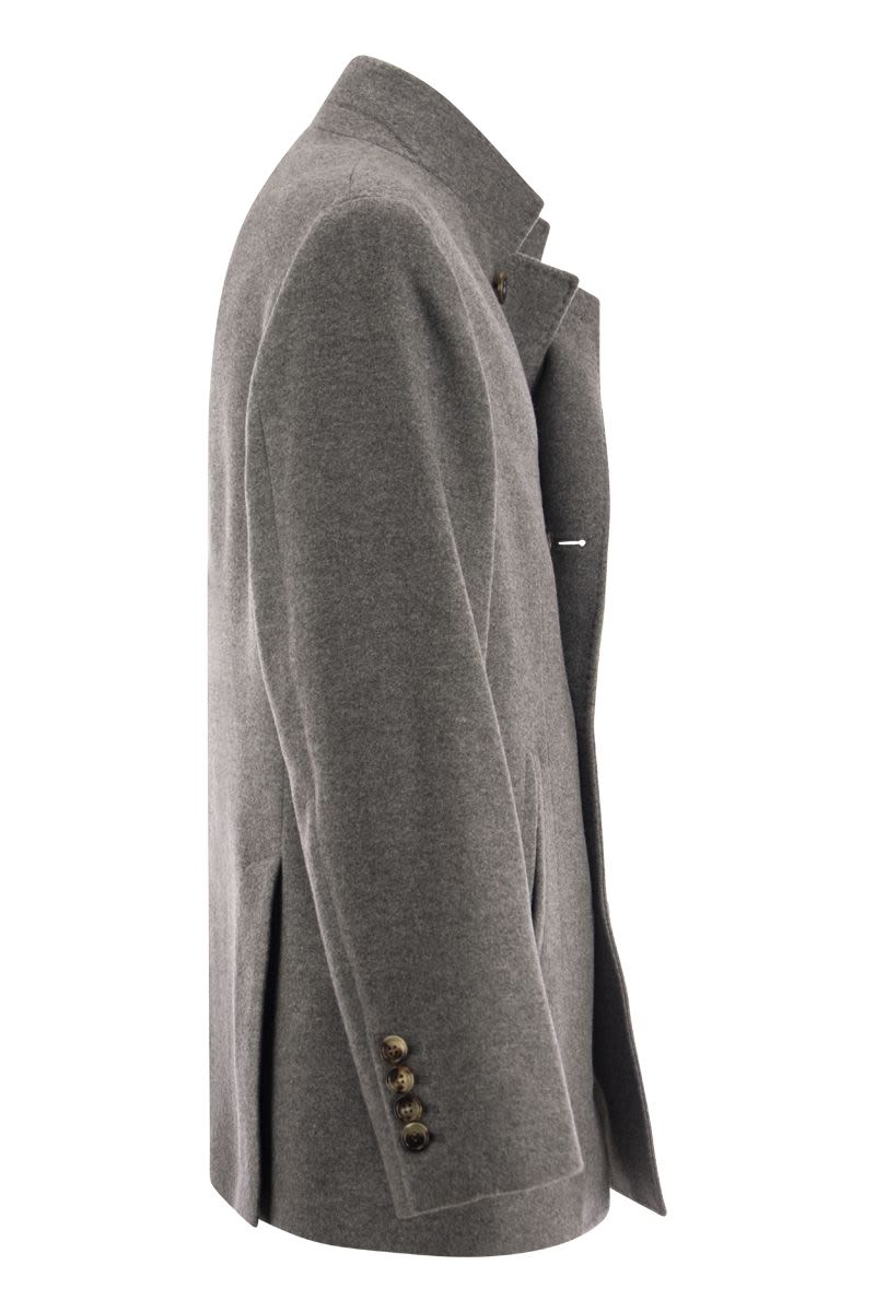 Lightweight water-resistant cashmere pea coat - VOGUERINI