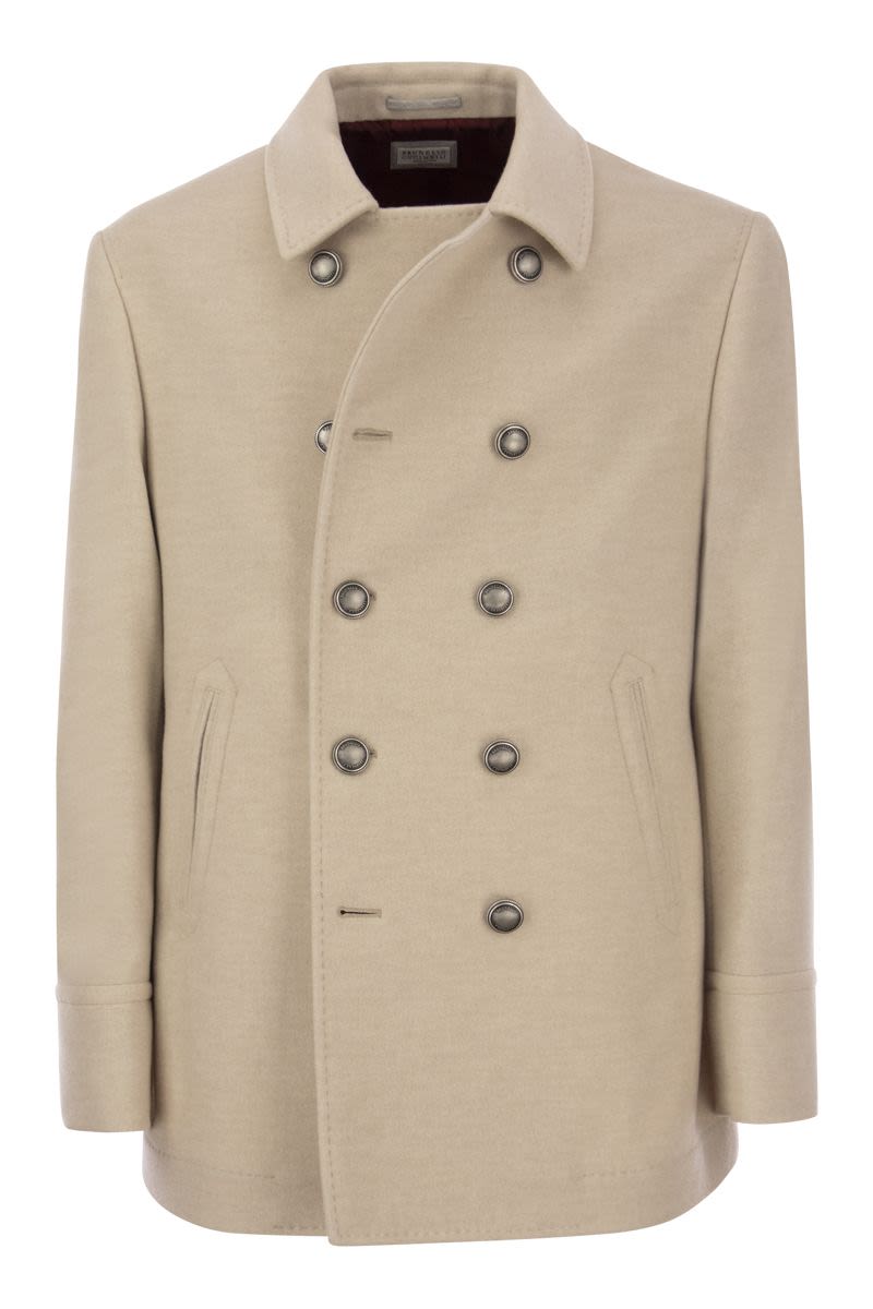 Double-breasted cashmere sailor jacket - VOGUERINI