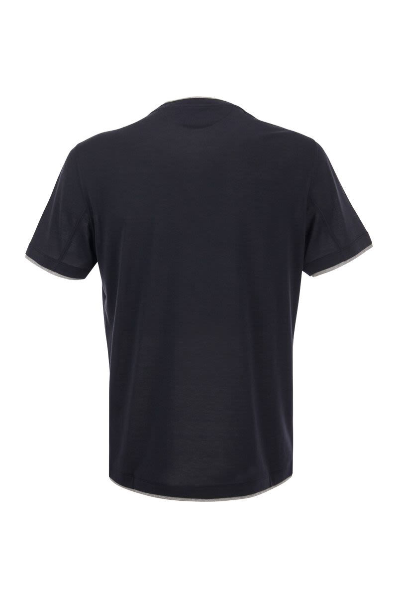 Silk and cotton T-shirt - VOGUERINI