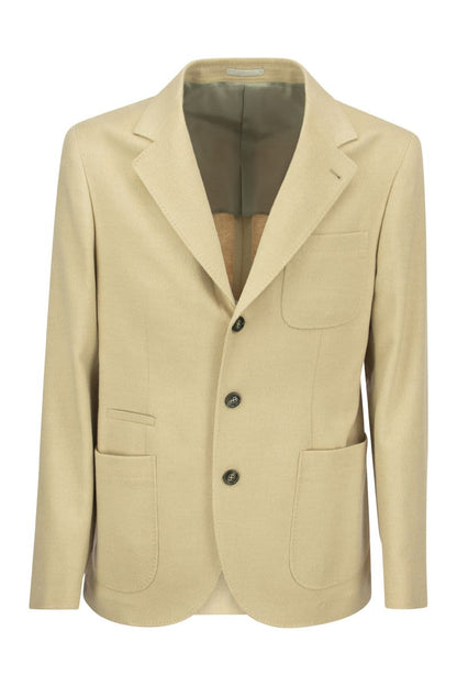 Camel Jacket with patch pockets - VOGUERINI