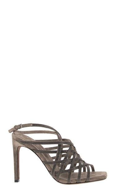 Precious Net suede high sandals - VOGUERINI