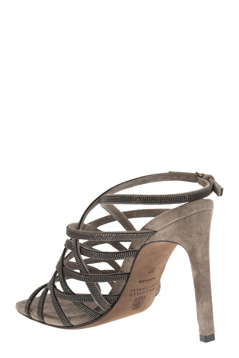 Precious Net suede high sandals - VOGUERINI