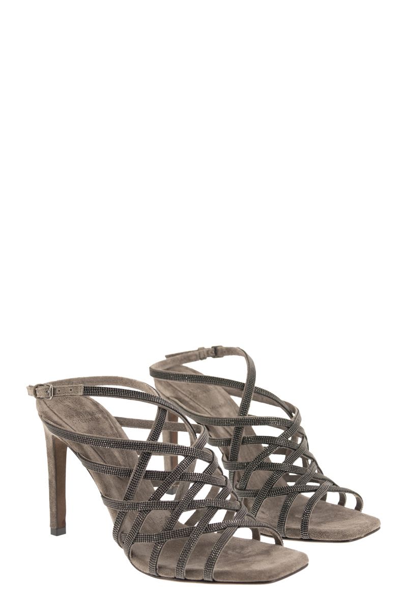 Precious Net suede high sandals - VOGUERINI