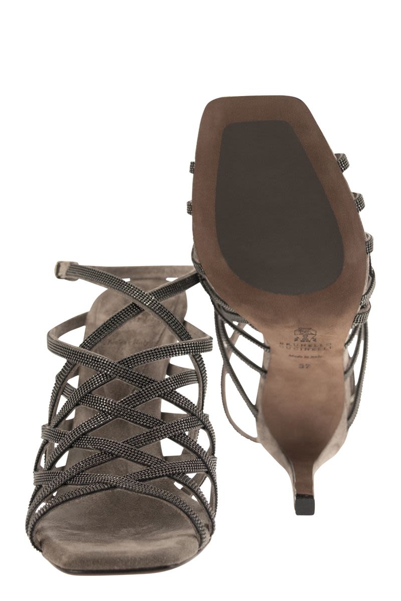 Precious Net suede high sandals - VOGUERINI