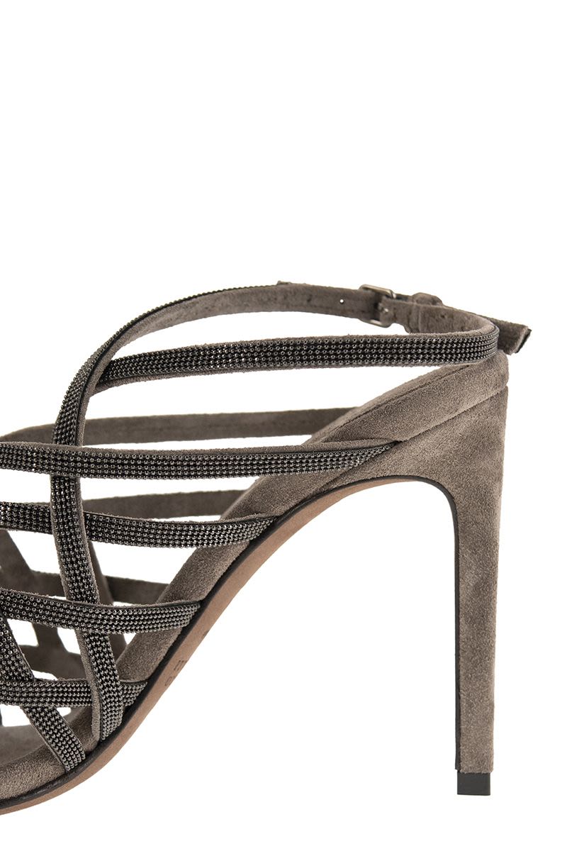 Precious Net suede high sandals - VOGUERINI