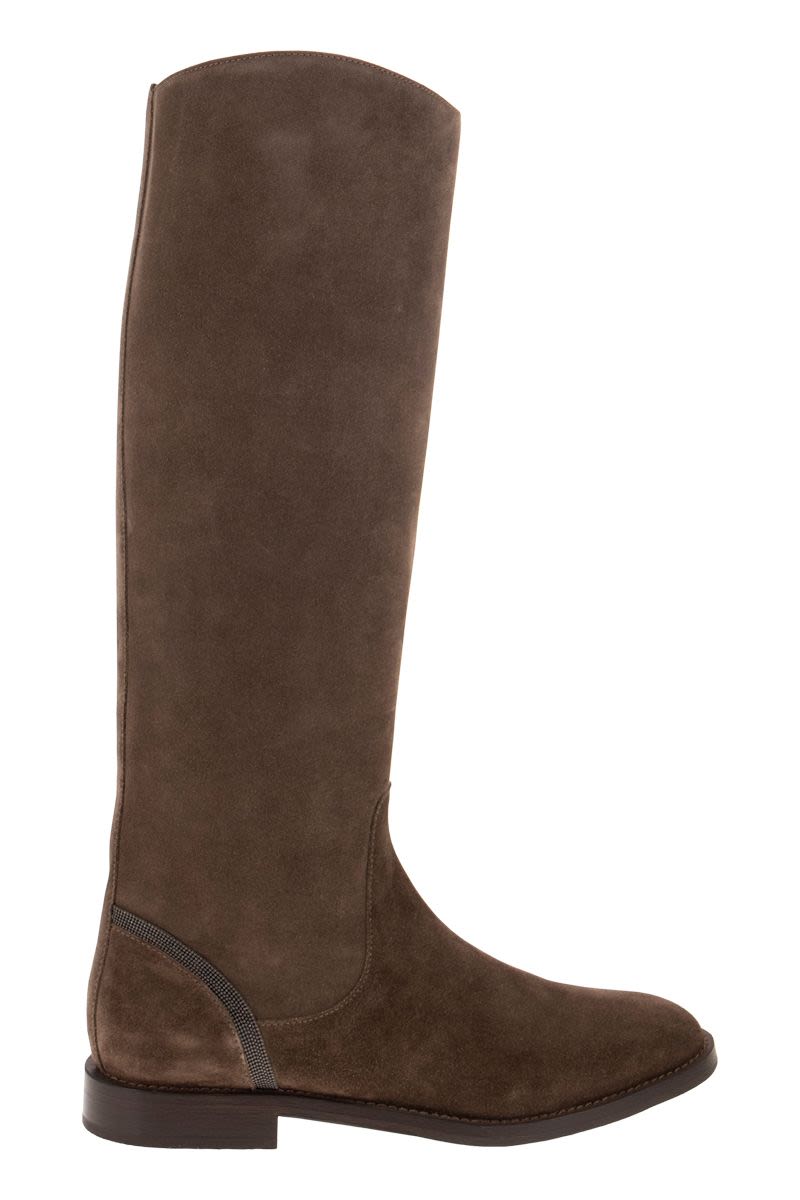 Suede boots with Shiny Contour - VOGUERINI