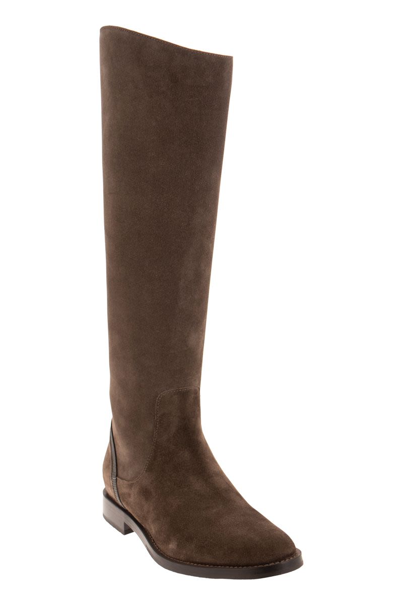 Suede boots with Shiny Contour - VOGUERINI
