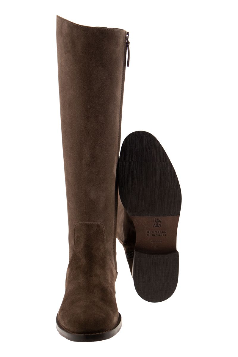 Suede boots with Shiny Contour - VOGUERINI