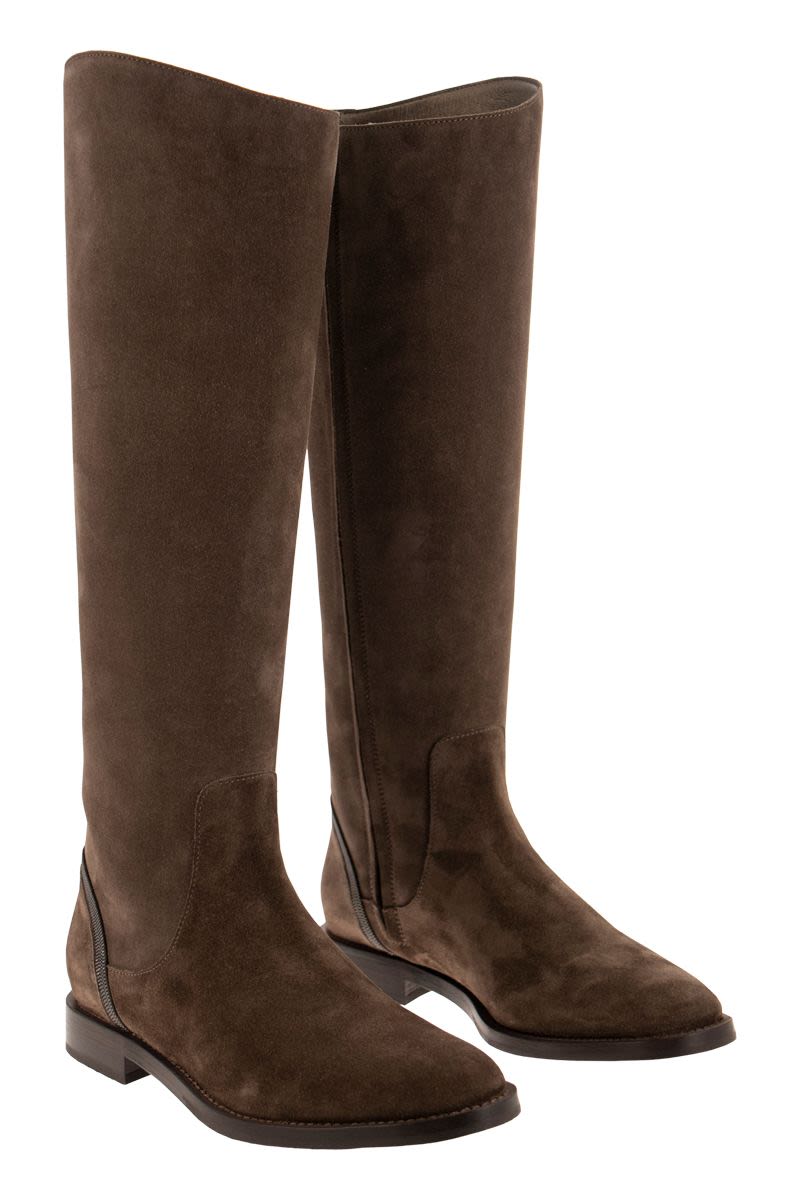 Suede boots with Shiny Contour - VOGUERINI