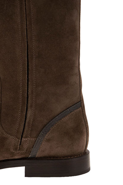 Suede boots with Shiny Contour - VOGUERINI