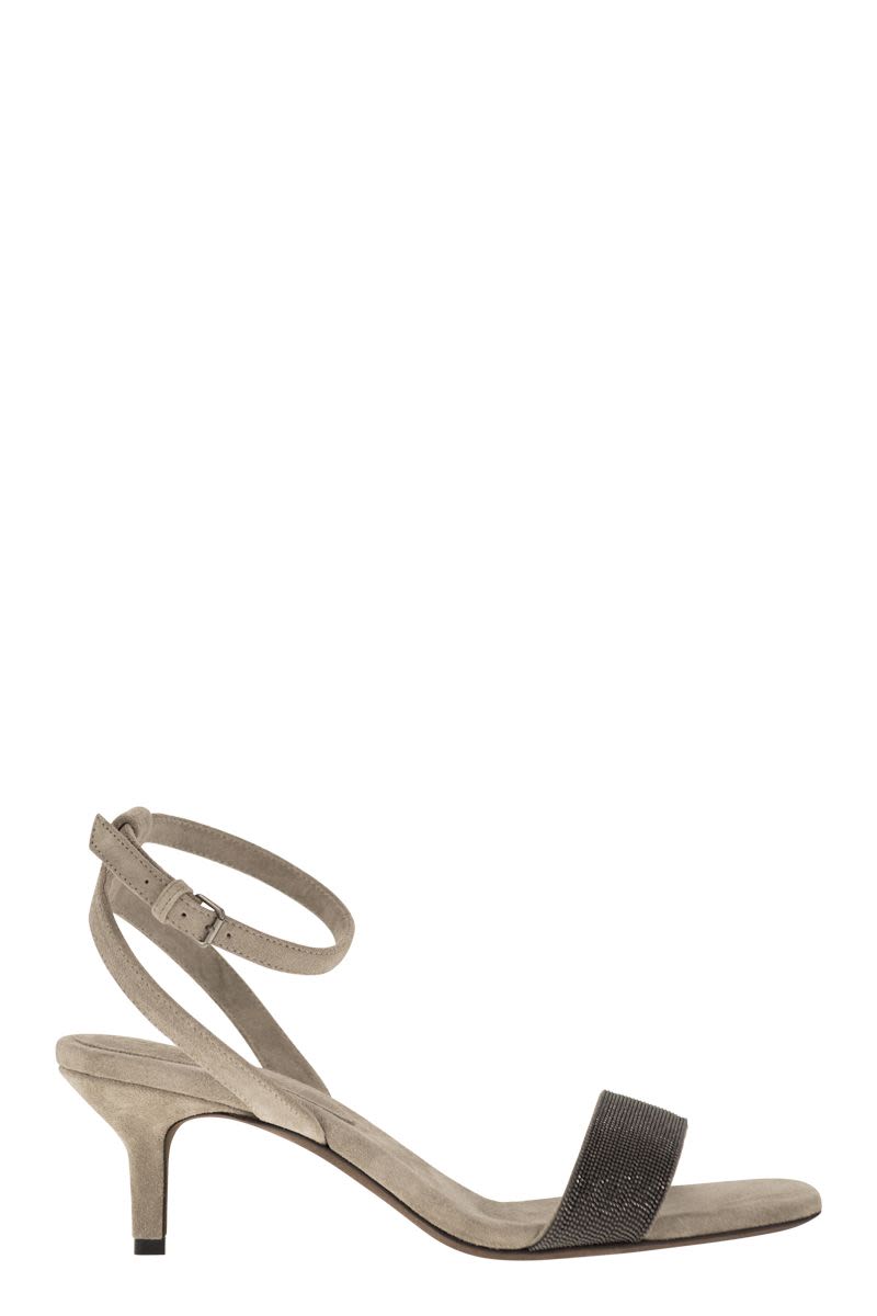 Suede sandals with Precious Insert - VOGUERINI