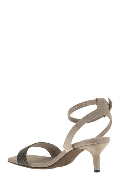 Suede sandals with Precious Insert - VOGUERINI