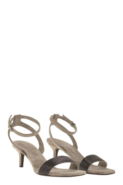 Suede sandals with Precious Insert - VOGUERINI