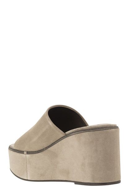 Suede wedges with Precious Welt - VOGUERINI