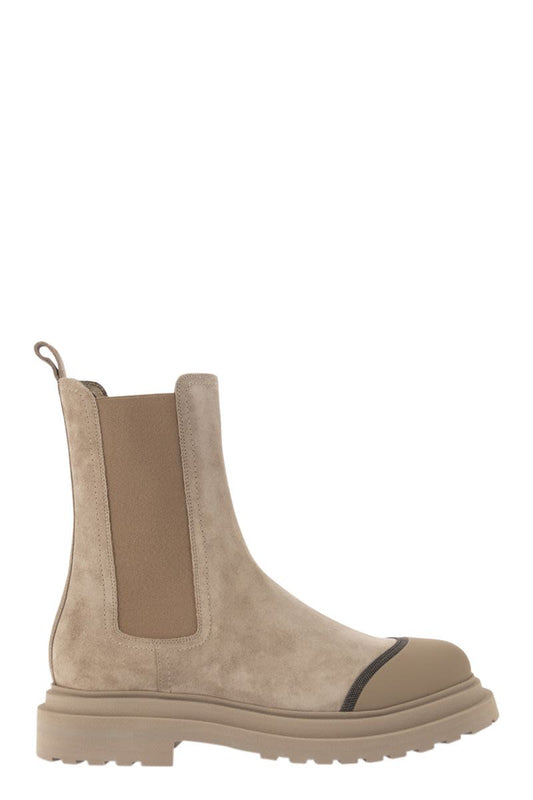 Suede Chelsea Boot with "Precious Detail" - VOGUERINI