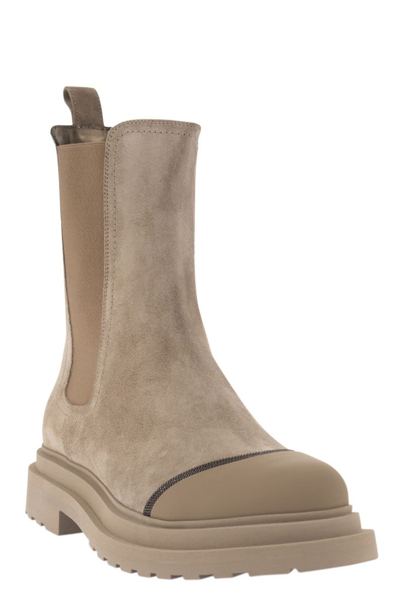 Suede Chelsea Boot with "Precious Detail" - VOGUERINI