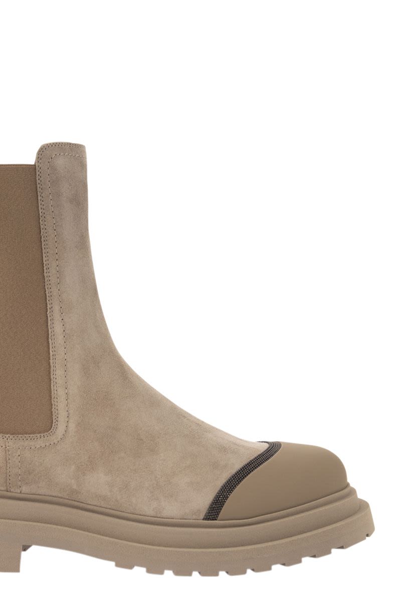 Suede Chelsea Boot with "Precious Detail" - VOGUERINI