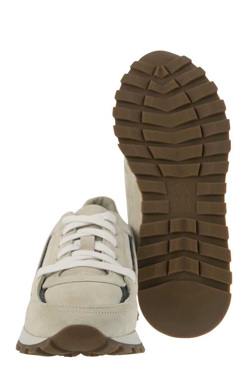 Runner in camoscio con Precious Contour - VOGUERINI