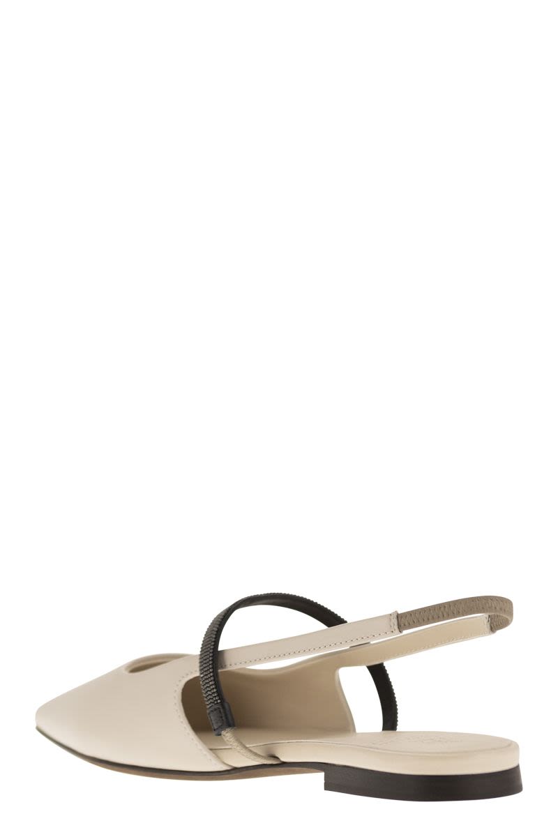 Soft nappa open flats with Precious Strap - VOGUERINI