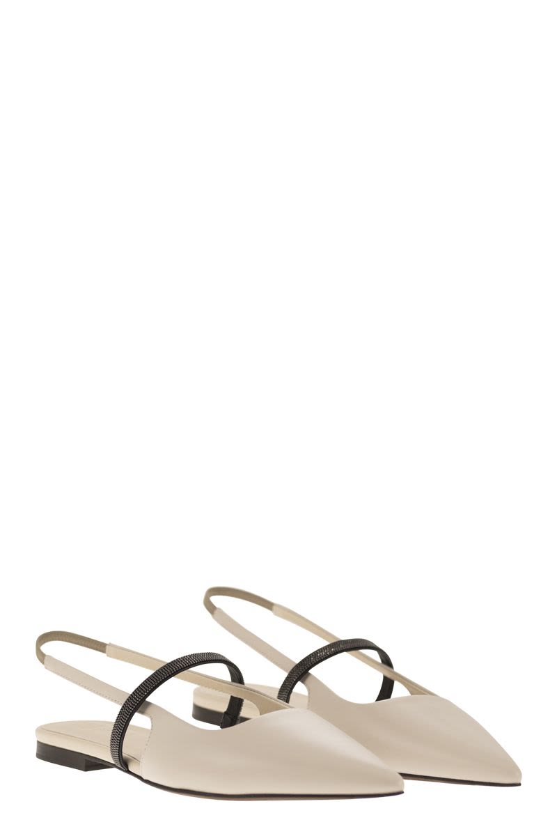 Soft nappa open flats with Precious Strap - VOGUERINI