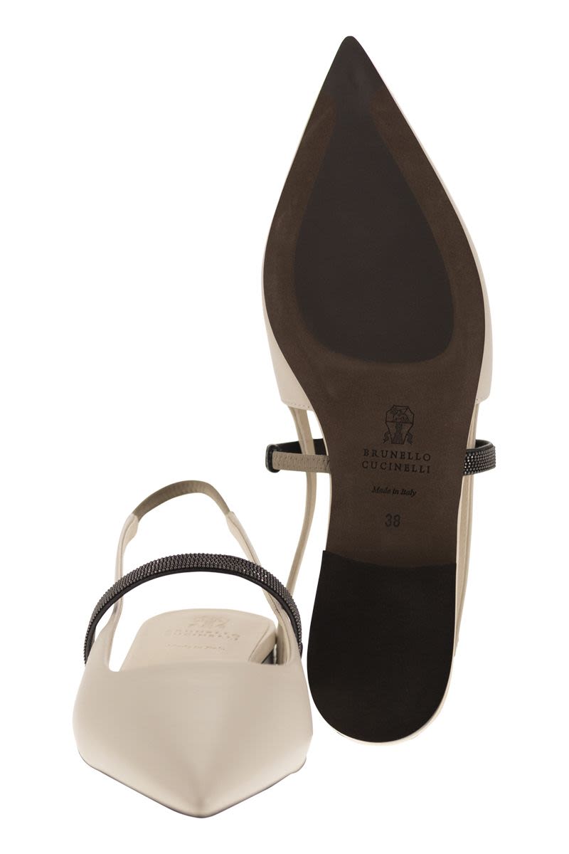 Soft nappa open flats with Precious Strap - VOGUERINI