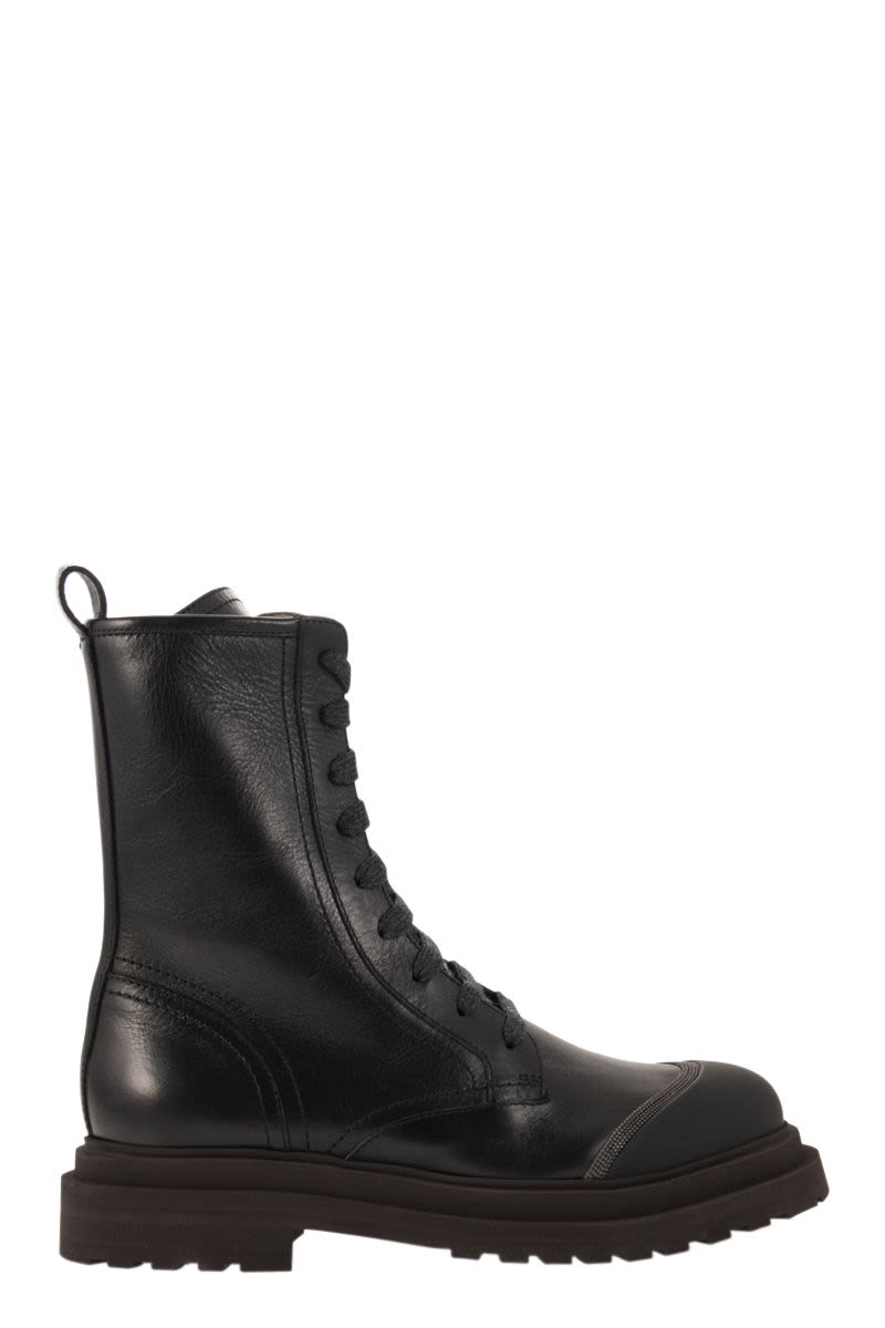 Leather boot with 'Precious Contour - VOGUERINI