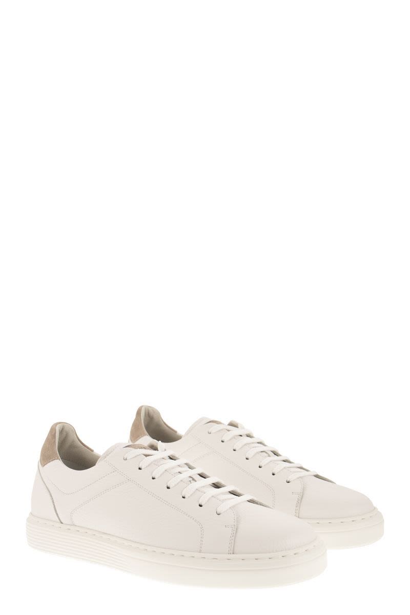 Calfskin trainers with grain - VOGUERINI