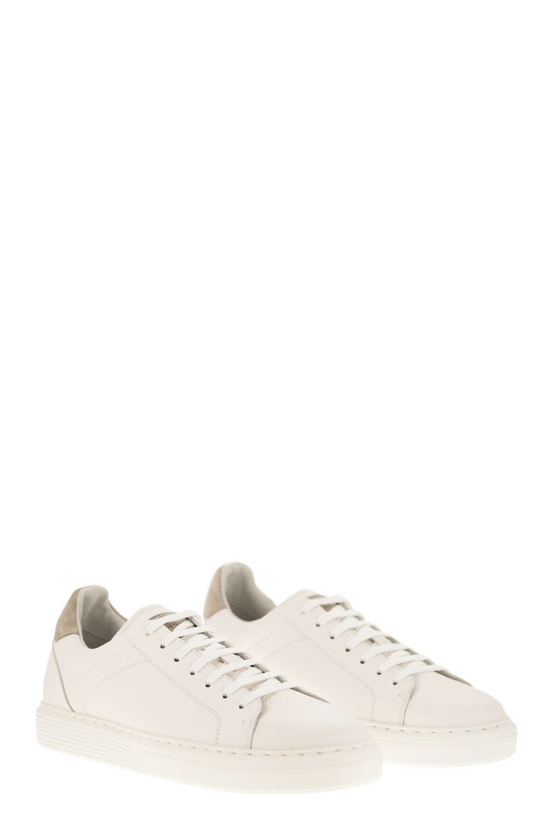 Calfskin trainers with grain - VOGUERINI