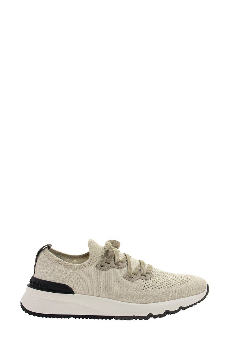 Cotton Chiné Knit Runners Sneakers - VOGUERINI