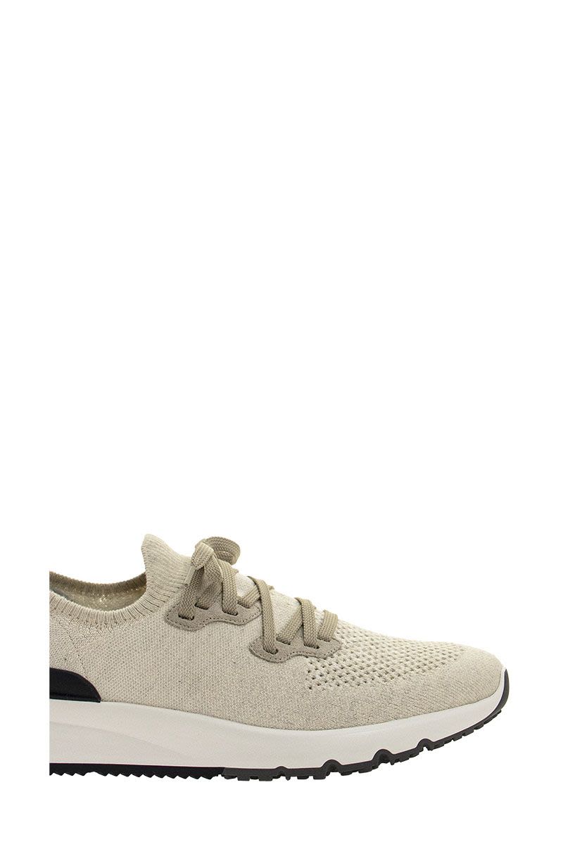 Cotton Chiné Knit Runners Sneakers - VOGUERINI