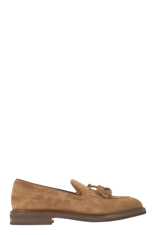 Suede moccasins with tassels - VOGUERINI